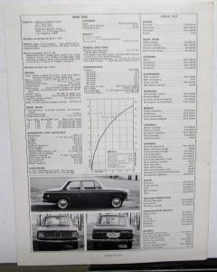 1967 BMW 1600 Car and Driver February Reprint Road Test Article