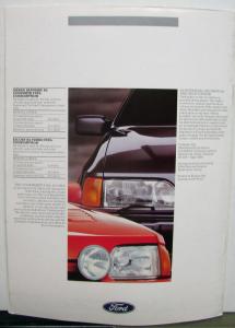 1988 Ford RS English Sales Brochure Original