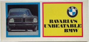 1968-1971 BMW Bavarias Unbeatable Car Sales Folder 2800