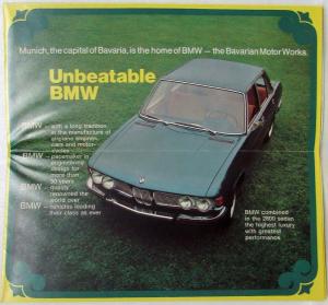 1968-1971 BMW Bavarias Unbeatable Car Sales Folder 2800
