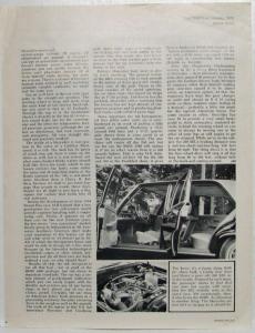 1970 BMW 2800 Motor Trend January Reprint Road Test Article