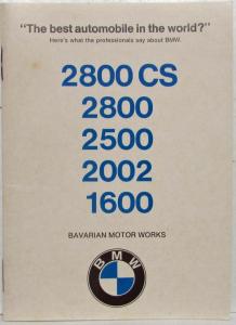 1970 BMW Small Brochure with Publication Highlights of BMW Models