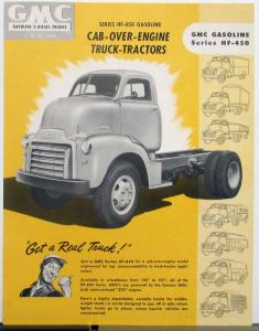 1951 1952 GMC Truck COE Tractors Gas Series HF 450 Sales Brochure Data Sheet