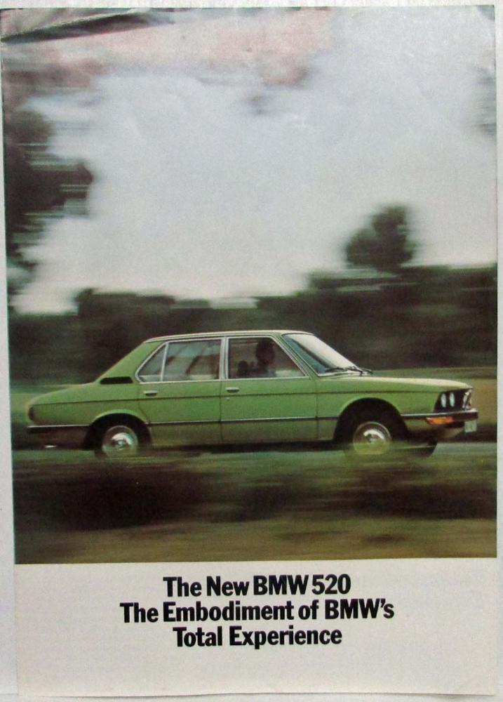 1973 BMW 520 Sales Folder Brochure