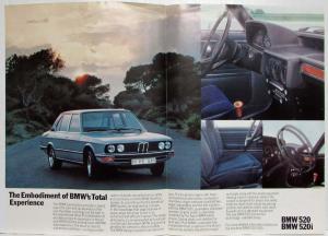 1973 BMW 520 Sales Folder Brochure