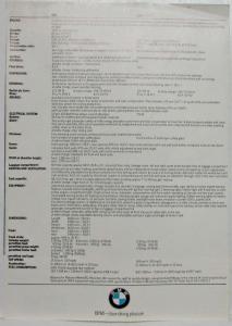 1973 BMW 520 Sales Folder Brochure