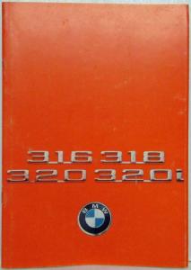 1975 BMW Foreign Dealer Dutch Text Sales Brochure 316 318 320 320i Models