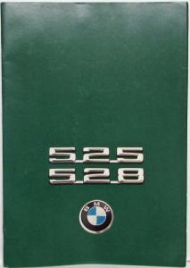 1975 BMW 525 528 Sales Brochure - German Text