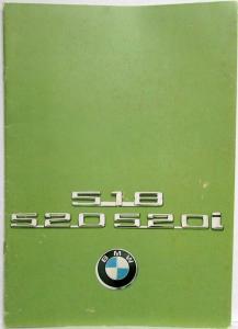 1975 BMW 518 520 520i Sales Brochure - Dutch Text