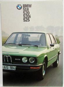 1975 BMW 518 520 520i 525 Sales Folder - German Text