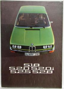 1975 BMW 518 520 520i 525 528 Sales Folder - German Text