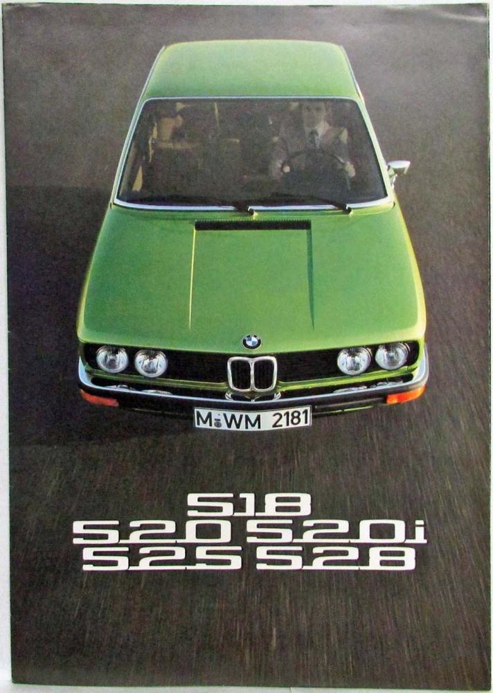 1975 BMW 518 520 520i 525 528 Sales Folder