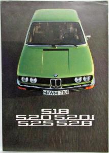 1975 BMW 518 520 520i 525 528 Sales Folder