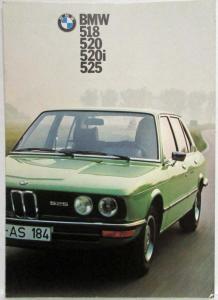 1975 BMW 518 520 520i 525 Sales Folder