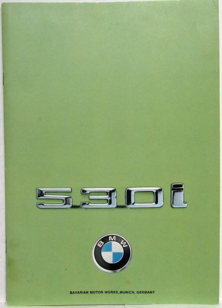 1975 BMW 530i Sales Brochure