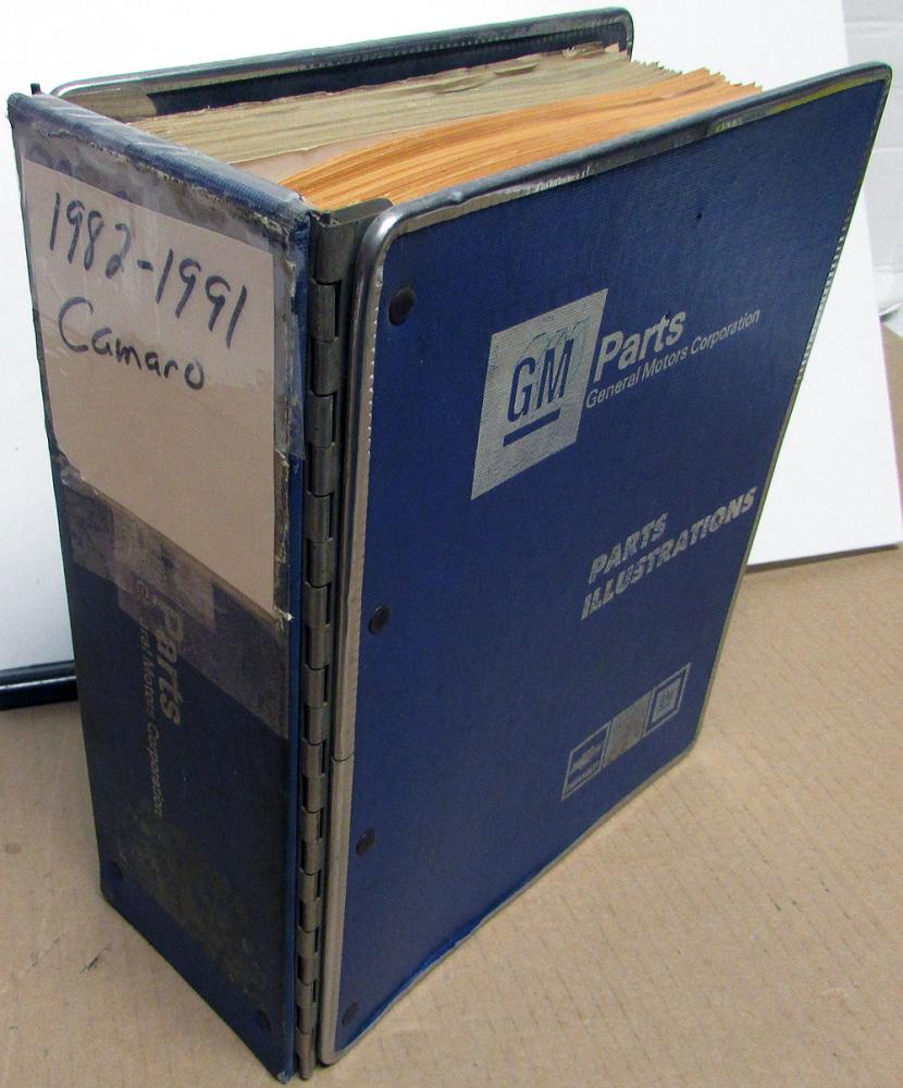 1982 1991 Chevrolet Camaro Dealer Parts Book Catalog F Series