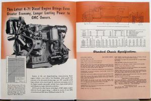 1952 GMC D & DF 750-47 Series Diesel Trucks Sales Brochure Folder Original