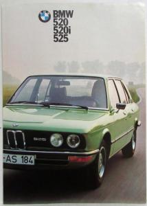 1975-1976 BMW 520 520i 525 Sales Folder - German Text