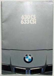 1976 BMW 630 CS 633 CSi Sales Brochure - German Text