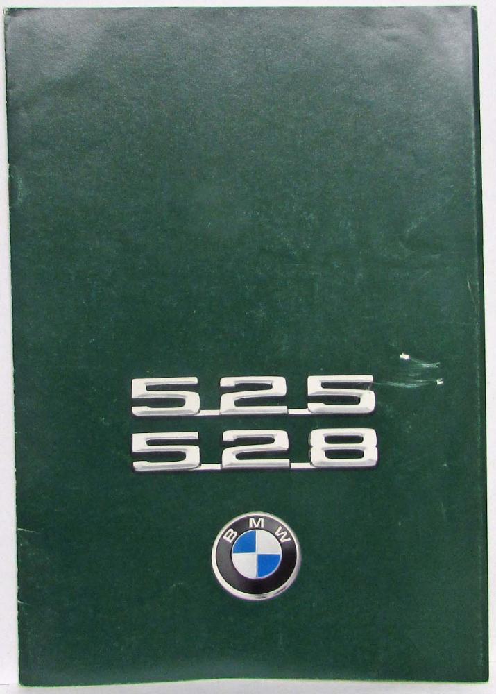 1976 BMW 525 528 Sales Brochure - French Text