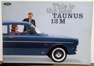 1963 Ford Taunus 12M German English Text Sales brochure Original