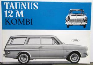 1962 1963 1694 1965 1966 Ford Taunus 12M Kombi German Text Sales Brochure Orig