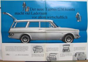 1962 1963 1694 1965 1966 Ford Taunus 12M Kombi German Text Sales Brochure Orig
