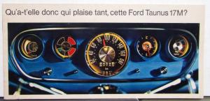 1964 1965 1966 1967 Ford Taunus 17M German French Text Sales Brochure Original