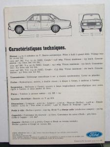 1964 1965 1966 1967 Ford Taunus 17M German French text Sales Brochure Orig