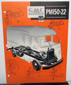 1952 GMC PM150 22 Package Delivery Truck Sales Brochure Folder REV Orange Orig