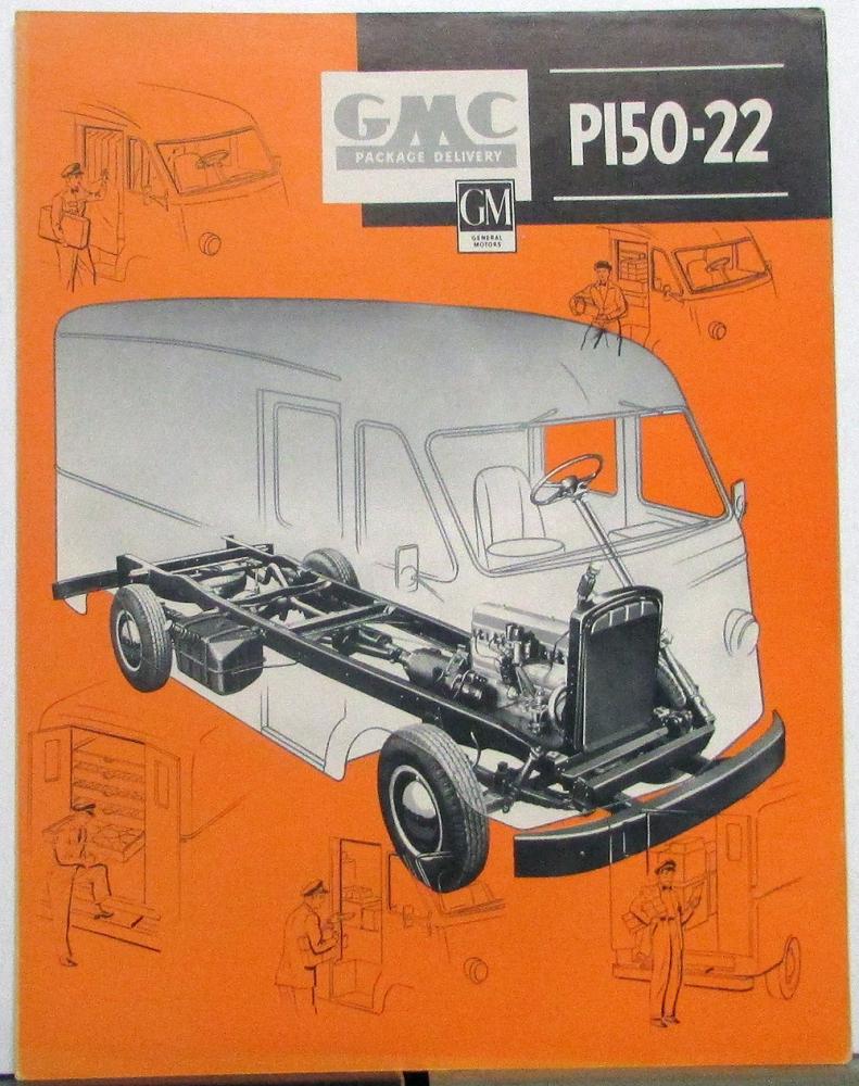 1952 GMC P150-22 Package Delivery Truck Sales Brochure Folder Original