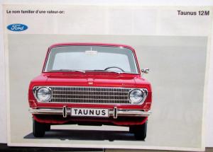1966 1967 1968 1969 1970 Ford Taunus 12M German Text Sales Brochure Original