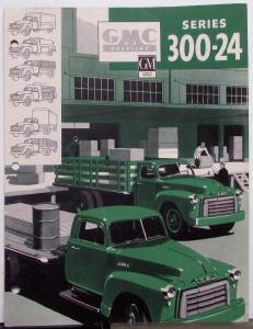 1952 1953 GMC 300 24 Series Truck Platform Stake 248 Engine Sale Brochure Folder