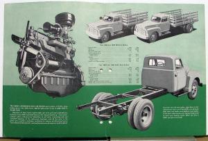 1952 1953 GMC 300 24 Series Truck Platform Stake 248 Engine Sale Brochure Folder