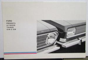 1967 Ford Taunus 12M 15M German Italian Text Sales Brochure Original