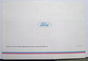 1967 Ford Taunus 12M 15M German Italian Text Sales Brochure Original
