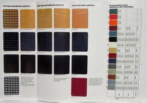 1977 BMW Color and Upholstery Folder - 320i 530i 630CSi