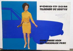 1969 Ford Taunus 17M 20M German Sweidish Text Accessories Sales brochure Orig