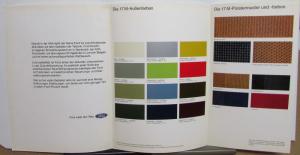 1972 Ford 17M German Text Color Upholstery Options Includes Sales brochure Orig