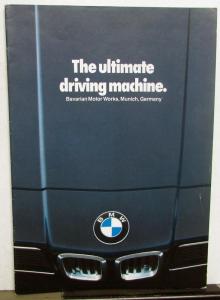 1978 BMW The Ultimate Driving Machine Sales Brochure