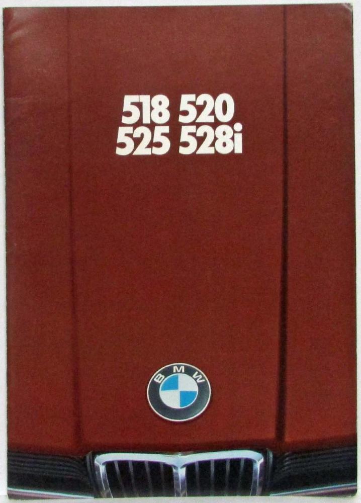 1978 BMW 518 520 525 528i Prestige Sales Brochure