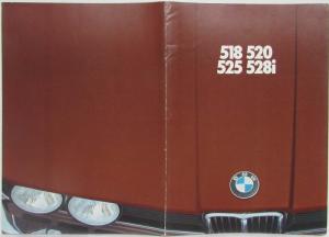 1978 BMW 518 520 525 528i Prestige Sales Brochure