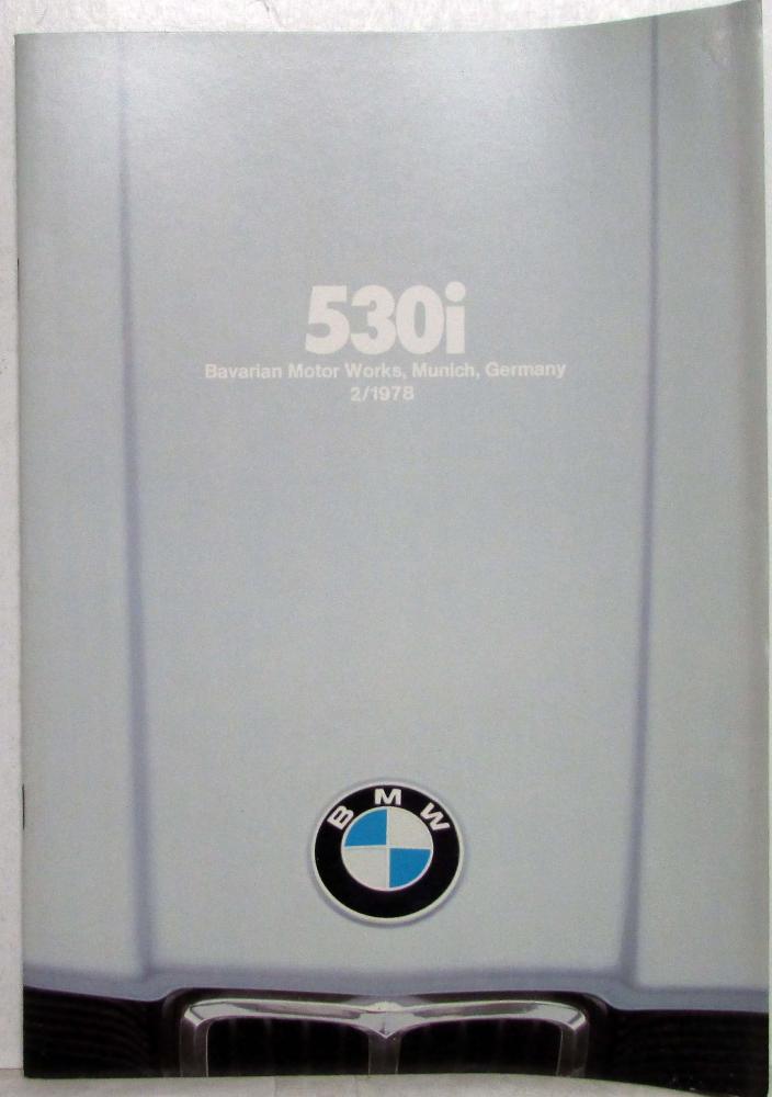 1978 BMW 530i Prestige Sales Brochure