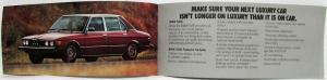 1978 BMW Extraorinary Performance Small Sales Brochure