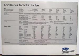 1976 Ford Taunus German Text Sales Brochure Original