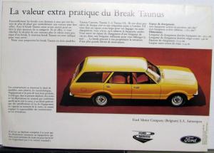 1976 Gord Taunus German French text Sales brochure Poster Original