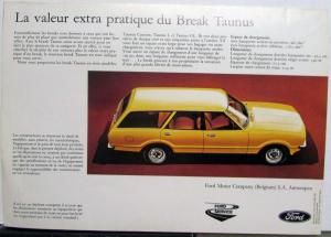 1976 Gord Taunus German French text Sales brochure Poster Original