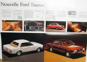 1976 Ford Taunus German French Text Sales Brohchure Poster Original