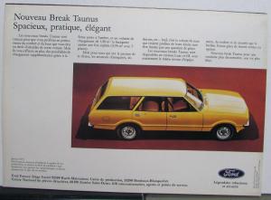 1976 Ford Taunus German French Text Sales Brohchure Poster Original