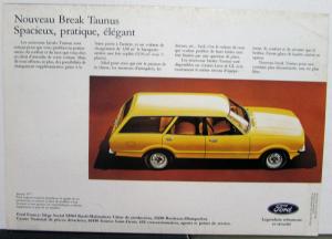 1977 Ford Taunus German French Text Sales Brochure Poster Original